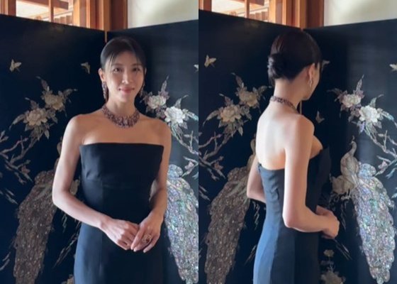 하지원, 보석보다 더 빛나는 미모…우아한 드레스 자태 [N샷]