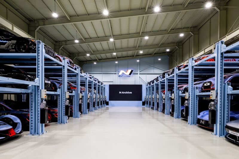 경기 의왕시에 위치한 'N 아카이브'에 현대자동차 N 브랜드의 차량들이 전시돼 있다. 현대자동차그룹 제공