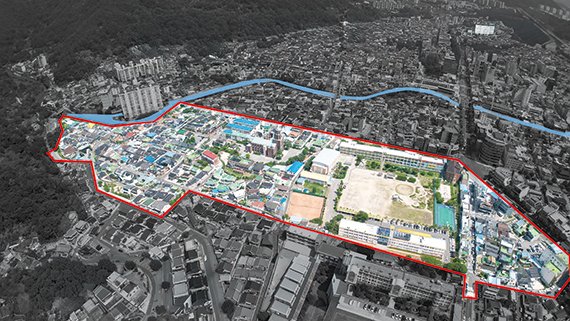 전남 순천 '정원을 품은 vita民 커뮤니티, 저전골' 도시재생 뉴딜사업 활성화 구역 전경. 순천시 제공