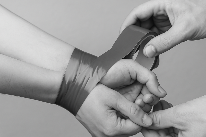 친모 양손 테이프로 결박한 패륜아들, 빼앗은 돈이..