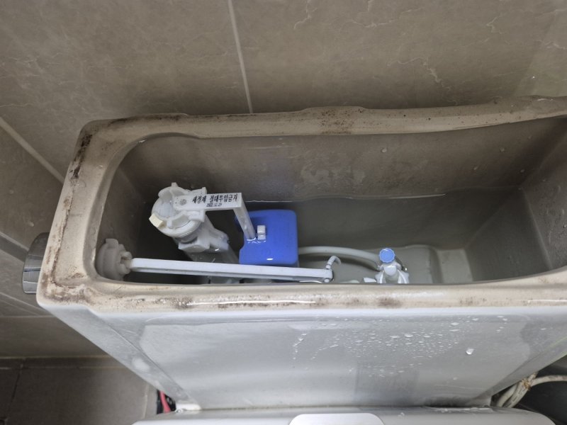 강원 강릉 지역 저수조 용량 100톤 이상 아파트 113곳에 대한 시간제 제한급수가 풀린 19일 오후 6시쯤 강릉 회산동의 한 아파트 세대 양변기에 물이 차오르고 있다. 2025.9.19/뉴스1