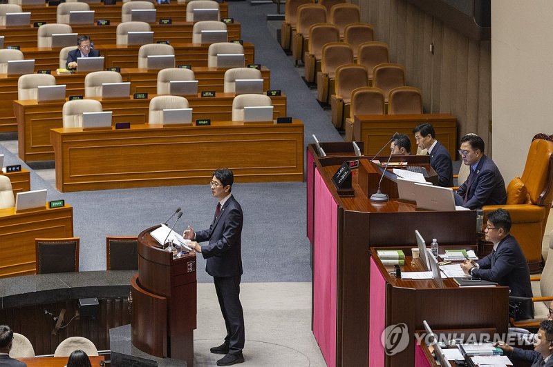 상법 개정안 무제한토론 하는 주진우 의원 (출처=연합뉴스)