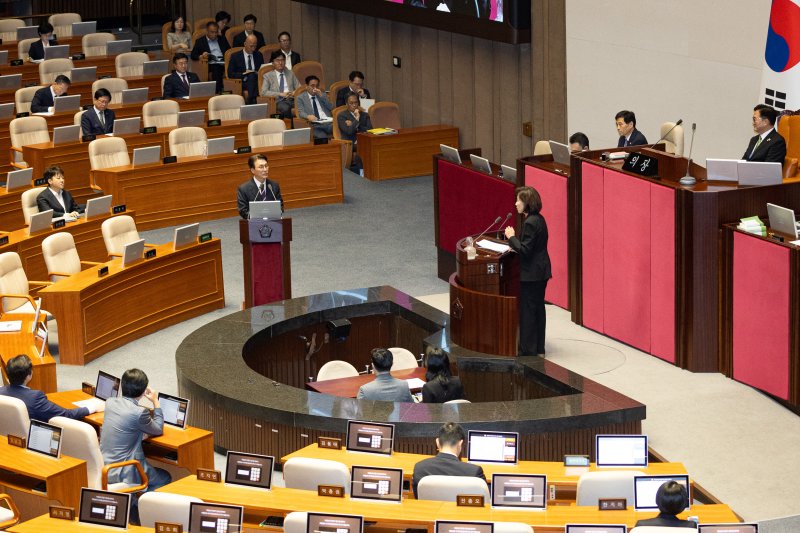 서울 여의도 국회에서 본회의가 진행되고 있다.2025.9.18/뉴스1 ⓒ News1 유승관 기자