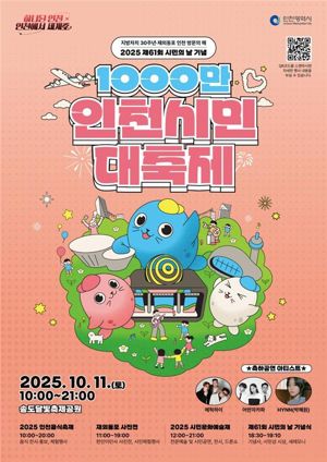인천시는 오는 10월 11∼25일까지 15일간 인천 전역에서 제61회 시민의 날 기념행사 및 시민행복주간을 운영한다. 인천시 제공.