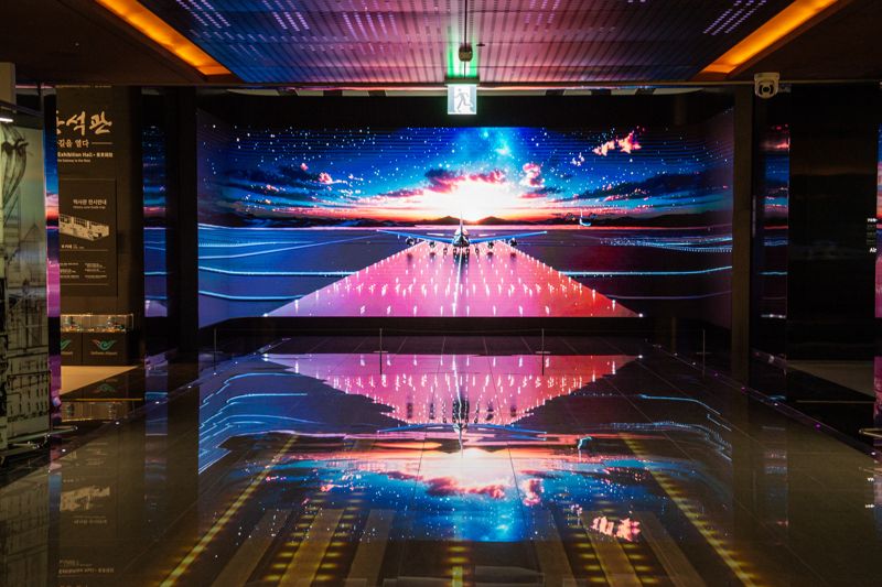 인천공항 강동석관에 새롭게 추가된 상호작용 전시 콘텐츠. 인천국제공항공사 제공