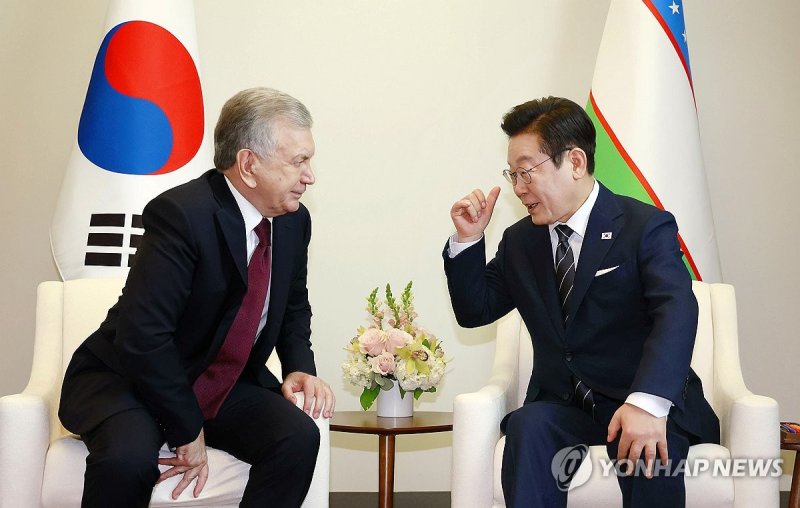 이재명 대통령, 한-우즈벡 정상회담 (출처=연합뉴스)