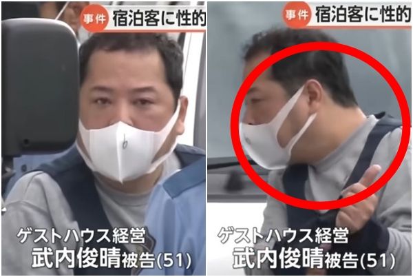 여성 투숙객 10명 성폭행범, 얼굴 공개…카메라에 '엄지 척'