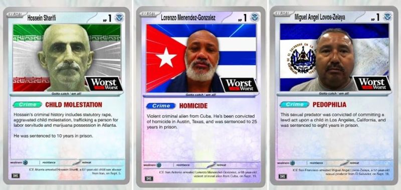 미국 국토안보부가 유명 애니매이션 포켓몬을 차용해 제작한 불법 이민자 단속 영상. 사진=미국 국토안보부 공식 X 갈무리