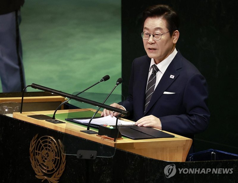 이재명 대통령, 유엔 기조연설 (출처=연합뉴스)