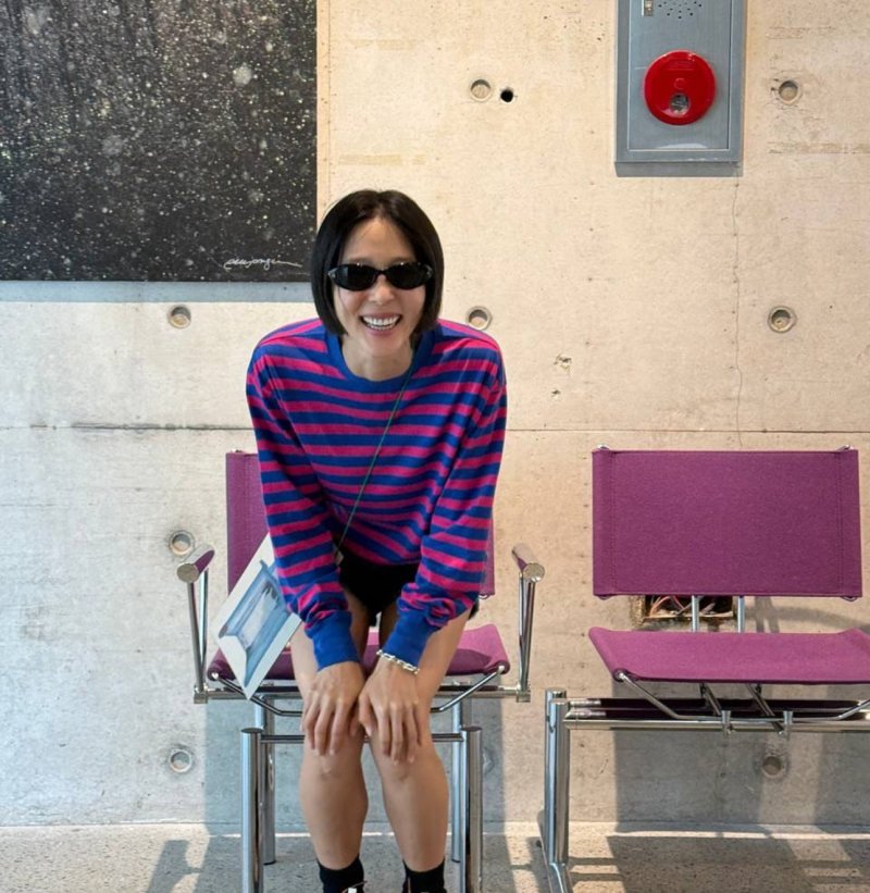 김나영 패션 센스에 시선강탈…나들이 '함박웃음'