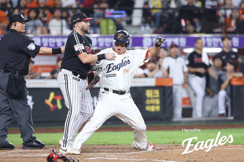 득점 성공하는 한화 노시환 (출처=연합뉴스)