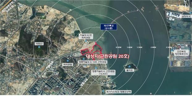바카라 토토 영종국제도시와 청라국제도시를 잇는 제3연륙교의 시작·종점부에 각종 놀이시설과 체험시설 등을 갖춘 테마공원이 조성된다. 사진은 제3연륙교 영종 근린공원 위치도. 바카라 토토경제청 제공.