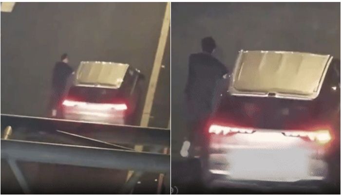 한밤 중 고속도로서 전기차 밀고 2km 이동한 남성, 이유가... 황당