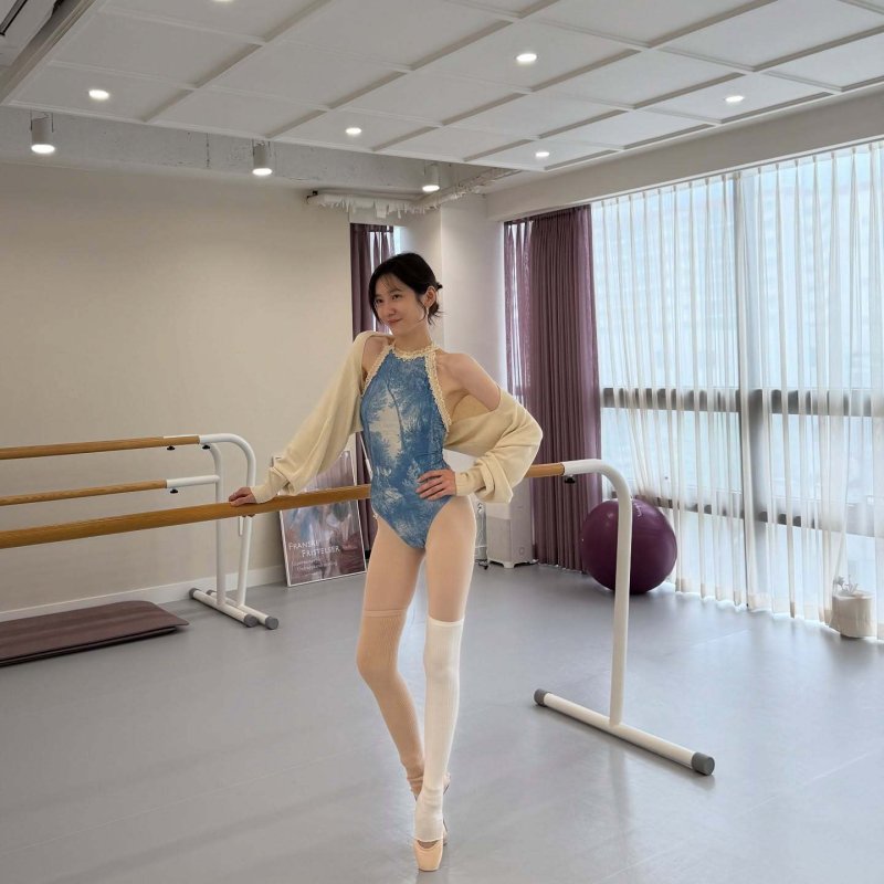 박지현, 완벽 발레복 핏…뒤꿈치 들고 늘씬 각선미 자랑 [N샷]