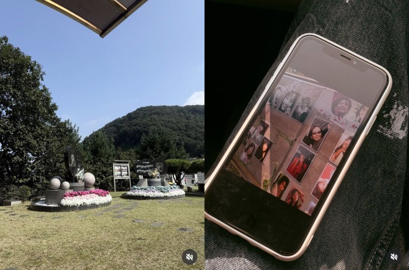 최준희, 故최진실 묘소 방문 "자주 못 와 미안해"