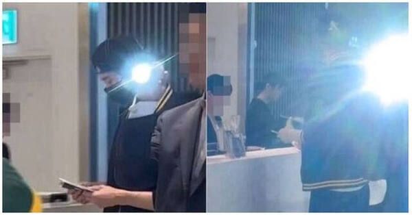 배우 변우석의 경호원이 지난 7월12일 인천공항 라운지를 이용하는 일반 승객들에게 플래시를 비춰 과잉 경호 논란이 일었다. 사진=SNS