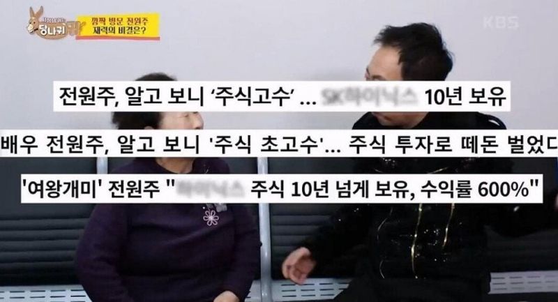 '짠순이' 전원주, SK하이닉스 주식 15배 수익 추정…금테크도 10배 수익