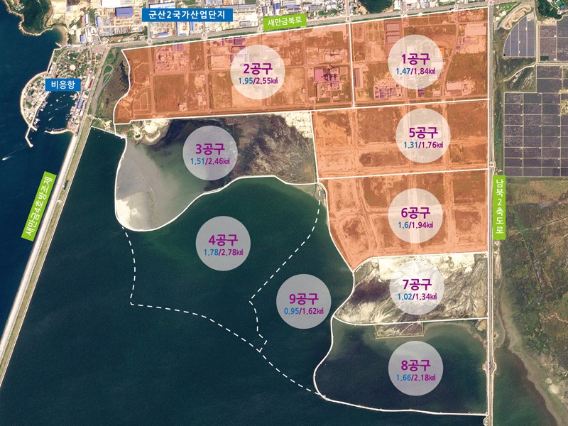 새만금 국가산업단지 조성 계획도. 전북도 제공