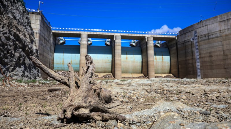 지난 9월 10일 오후 강원 강릉시 오봉저수지가 바짝 말라붙어 바닥을 드러내고 있다. ⓒ News1 김진환 기자