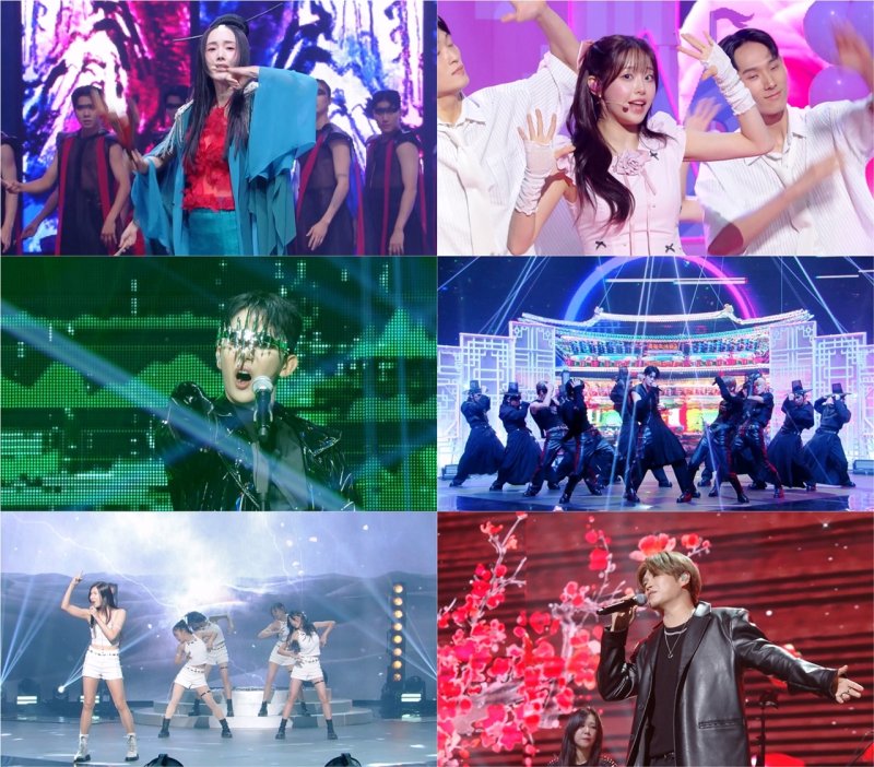 이정현, 10년 만에 '와' 무대…화려한 부채 퍼포먼스