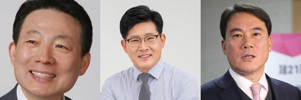 [천안=뉴시스] 국민의힘 소속으로 2026년 전국동시지방선거에 나설 것으로 예상되는 후보들. (왼쪽부터) 박찬우, 정도희, 신진영. (사진=각 SNS 갈무리) 2025.10.04 photo@newsis.com *재판매 및 DB 금지