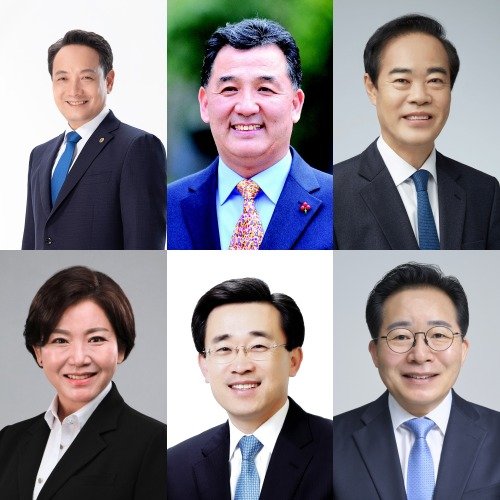 내년 6·3지방선거 광주 동구사설 바카라 후보들. 윗줄 왼쪽부터 임택, 진선기, 홍기월, 아랫줄 왼쪽부터 박미정, 김성환, 노희용./뉴스1