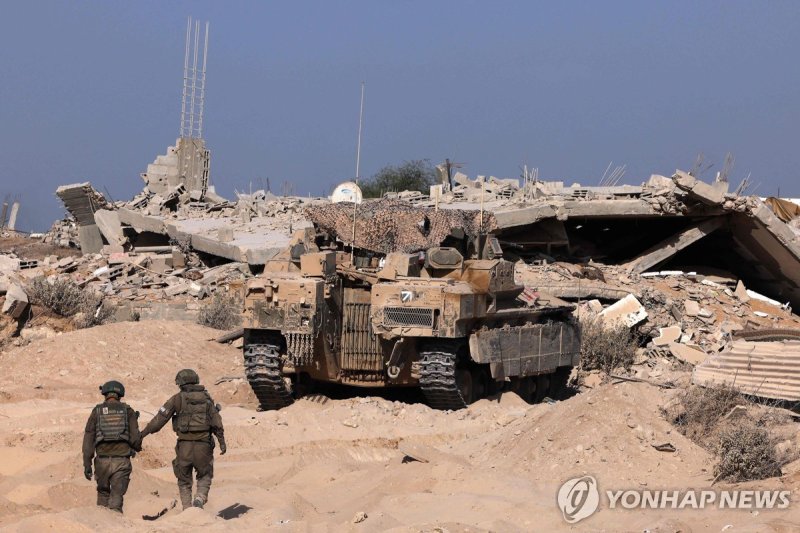 가자지구의 이스라엘군 (출처=연합뉴스)