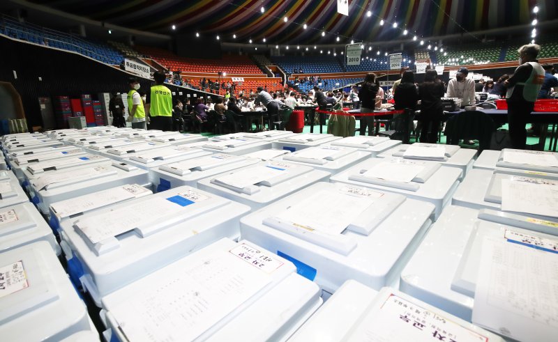 제8회 전국동시지방선거 개표장(자료사진)/뉴스1
