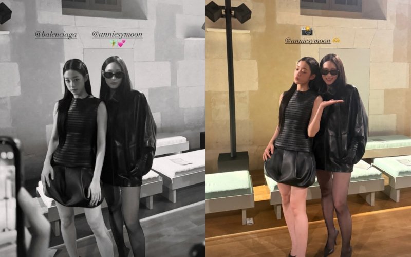 노윤서, '신세계 외손녀' 애니와 만났다…파리서 깜짝 투샷