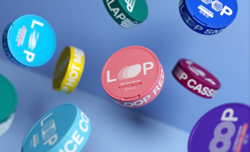 [서울=뉴시스] ASF사의 니코틴 파우치 제품 'LOOP' 모습.(사진=ASF SNS 캡처) *재판매 및 DB 금지