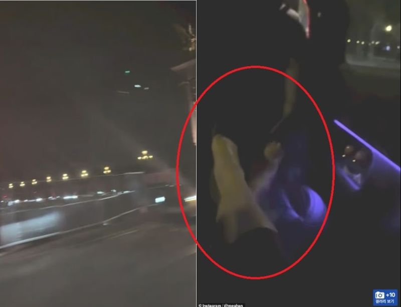 메건 마클이 자신의 SNS에 파리 ‘퐁 알렉상드르 3세’ 다리와 앵발리드 다리를 지나며 리무진 안에서 차창 밖을 촬영한 영상(사진)을 올렸다. 영상에는 그가 리무진 안에서 다리를 뻗고 편안히 쉬는 모습(오른쪽)도 담겼는데, 고 다이애니 비가 사망 사고를 당한 알마 다리 인근인 것으로 알려지면서 무례하다는 비판을 받았다. 뉴시스