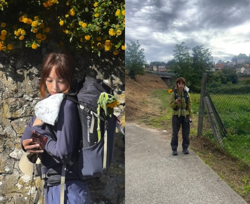 김보라, 이혼 후 순례길 떠난 근황…절친 악뮤 수현과 여정