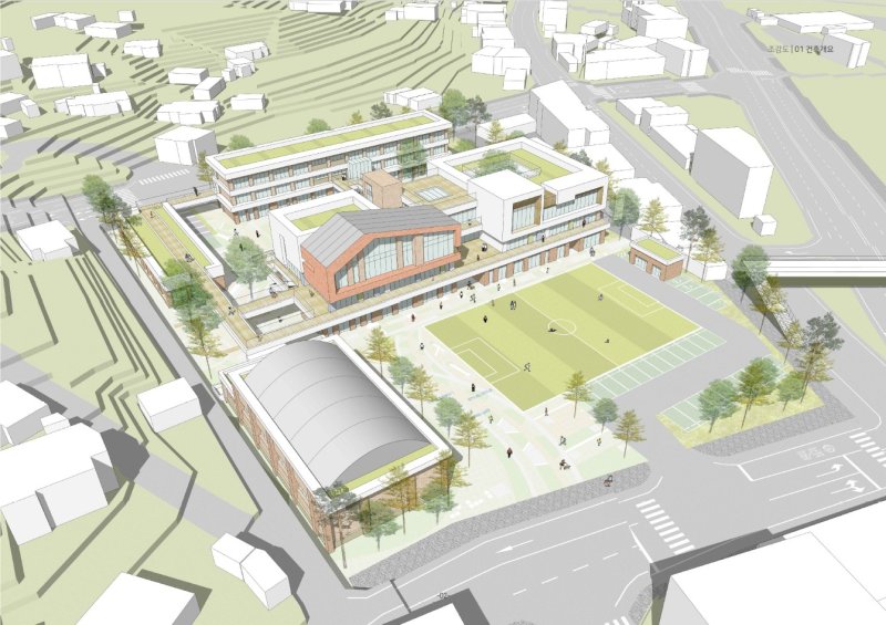 [울산=뉴시스] 구미현 기자 = 울산 웅촌초등학교 조감도 (사진=울산시교육청 제공) photo@newsis.com *재판매 및 DB 금지