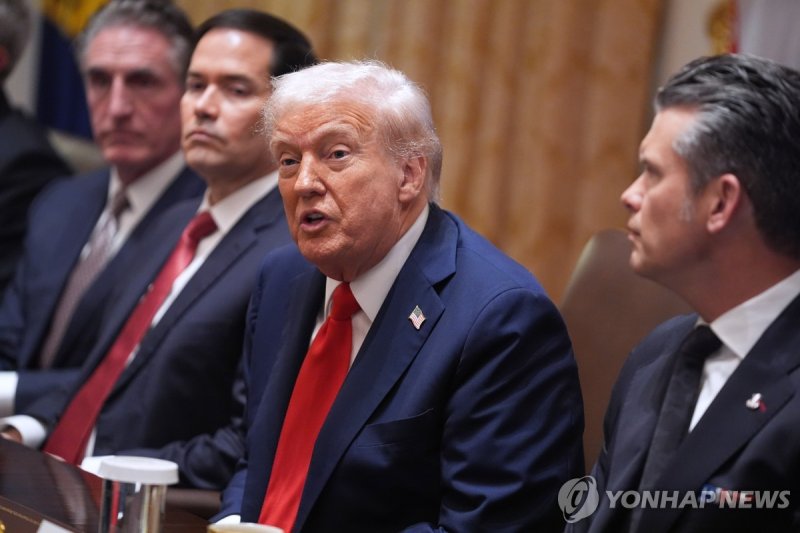 국무회의서 발언하는 트럼프 미국 대통령 (출처=연합뉴스)