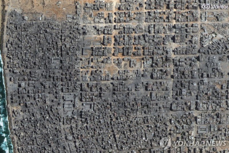 10일 가자시티를 보여주는 위성 사진 (출처=연합뉴스)