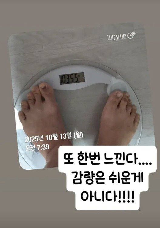 108㎏ 요요 '류필립 누나' 박수지, 다시 다이어트 "쉽지 않다"