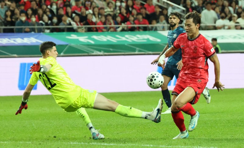 오현규, 또 다시 득점포 가동... 조규성과의 '원톱 경쟁' 확실하게 종지부 찍나