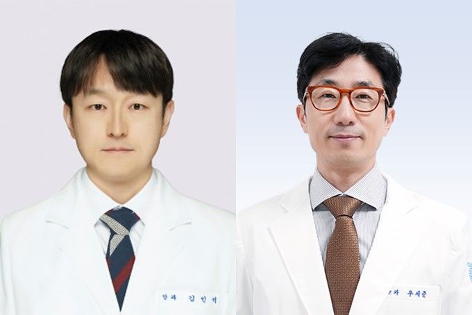 분당서울대병원 안과 김민석 교수(왼쪽)와 우세준 교수. 분당서울대병원 제공