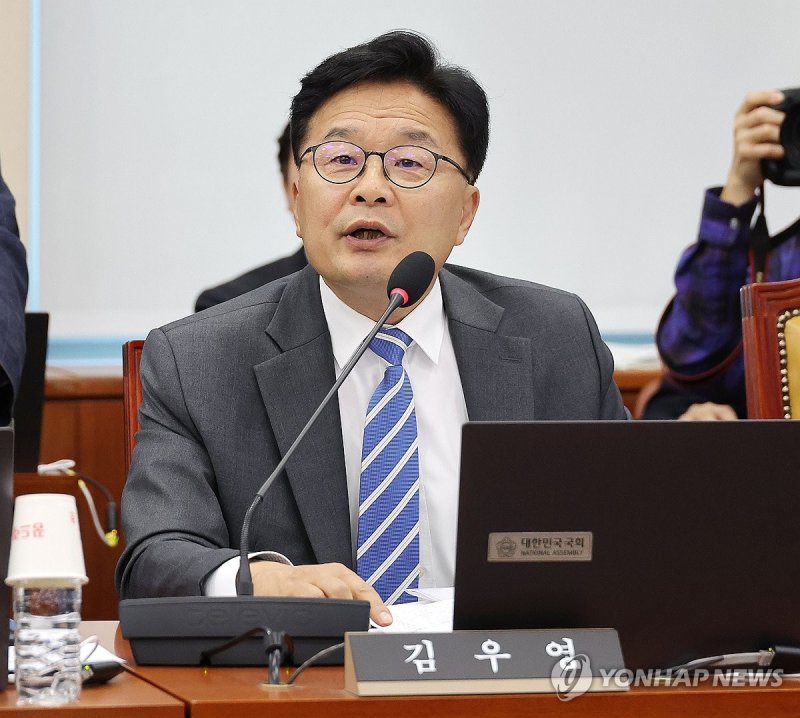 '문자 폭로 사태' 관련 발언하는 김우영 의원 (출처=연합뉴스)