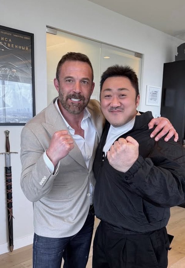 마동석, 벤 애플렉 만났다…장난기 가득 투샷 [N샷]