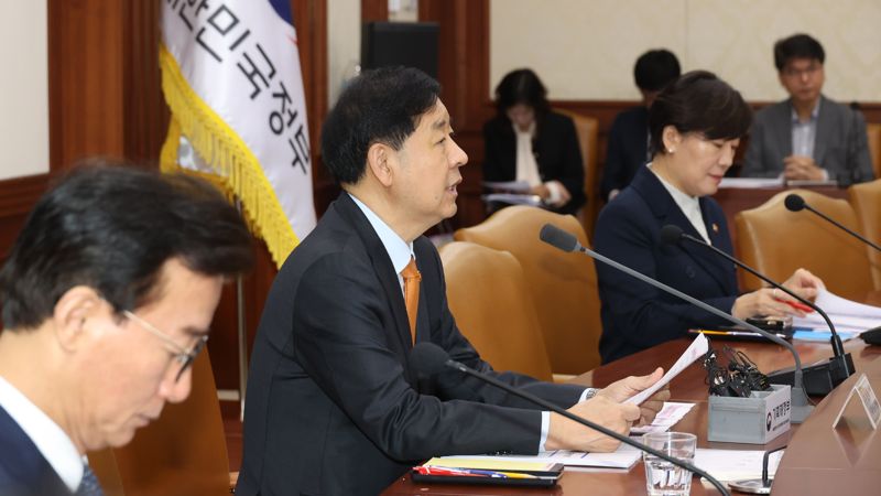 구윤철 부총리 겸 기획재정부 장관이 20일 서울 종로구 정부서울청사에서 열린 성장전략 TF 겸 경제관계장관회의에서 발언하고 있다. 사진=서동일 기자