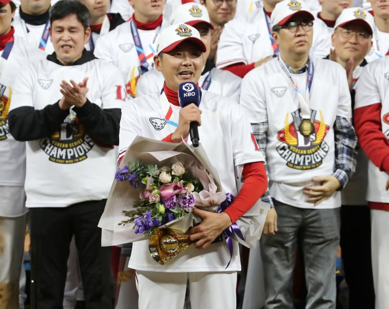 2022년 SSG 랜더스의 통합 우승을 이끌었던 김원형 감독. 뉴스1 DB ⓒ News1 김진환 기자