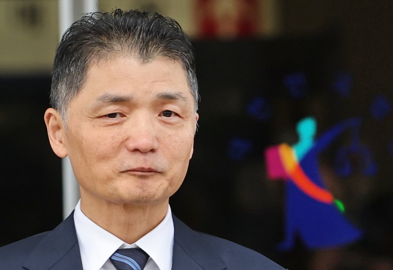 카카오 창업자 김범수 경영쇄신위원장이 21일 서울 양천구 서울남부지방법원에서 열린 자본시장법 위반 1심 선고 공판에서 무죄를 선고받은 후 심경을 밝히고 있다. 사진=뉴스1