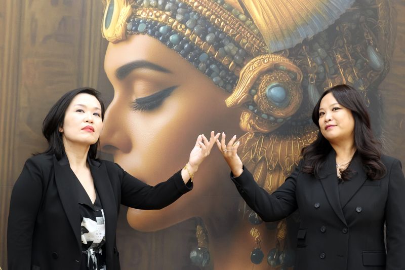 오페라 아이다 여주인공 임세경(왼쪽), 조선형. 사진=서동일 기자