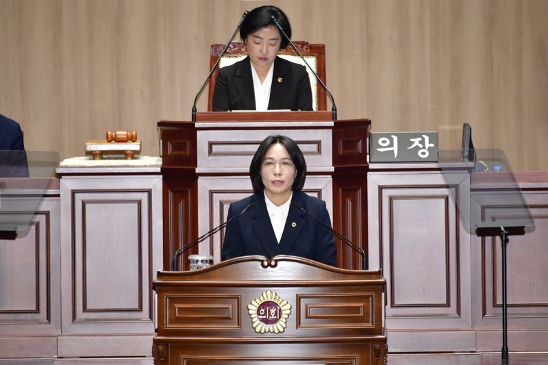 시정질문하는 이귀순 광주시의원 (출처=연합뉴스)