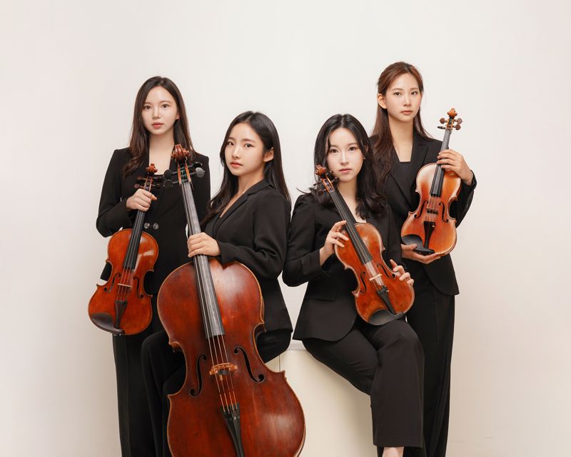 12월16일 서울 서초동 페리지홀에서 열리는 2025 평창대관령음악제 대관령아카데미 ‘영 아티스트 콘서트’ 무대에 오르는 헤미올라 콰르텟. 강원문화재단 제공