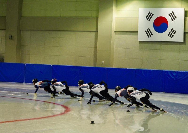 훈련하는 쇼트트랙 대표팀 (출처=연합뉴스)