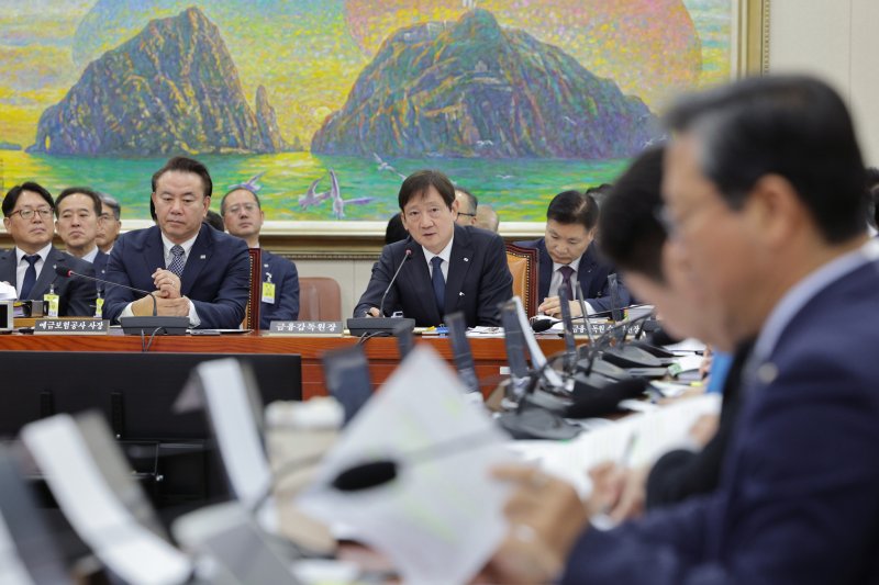 이찬진 금융감독원장이 21일 서울 여의도 국회 정무위원회에서 열린 금융감독원 등에 대한 국정감사에서 의원 질의에 답변하고 있다. 2025.10.21/뉴스1 ⓒ News1 신웅수 기자
