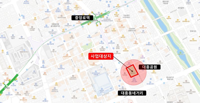 원도심 상생주차장 위치도 (대전시 제공) 뉴스1