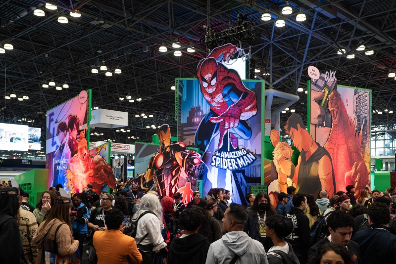 [서울=뉴시스] 네이버웹툰은 모회사 웹툰 엔터테인먼트가 미국 현지 시간으로 지난 9일부터 12일까지 뉴욕 자비츠 센터에서 열린 '2025 뉴욕 코믹콘(NYCC)'에 참가해 웹툰 오리지널, 월트디즈니 컴퍼니 등 파트너사 캐릭터로 구성된 부스를 운영했다고 13일 밝혔다. (사진=네이버웹툰 제공) *재판매 및 DB 금지